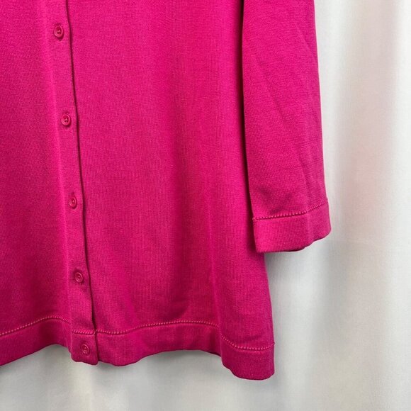 Coldwater Creek Womens 3/4 Sleeve Button Up Cardigan Pink Small - Picture 4 of 8
